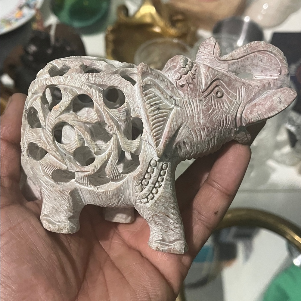 Hand Carved Stone Elephant